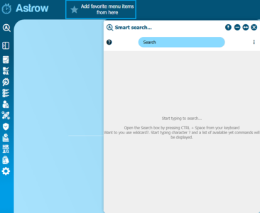 Met de functionaleit Favourites wordt het nog eenvoudiger om te werken met Astrow